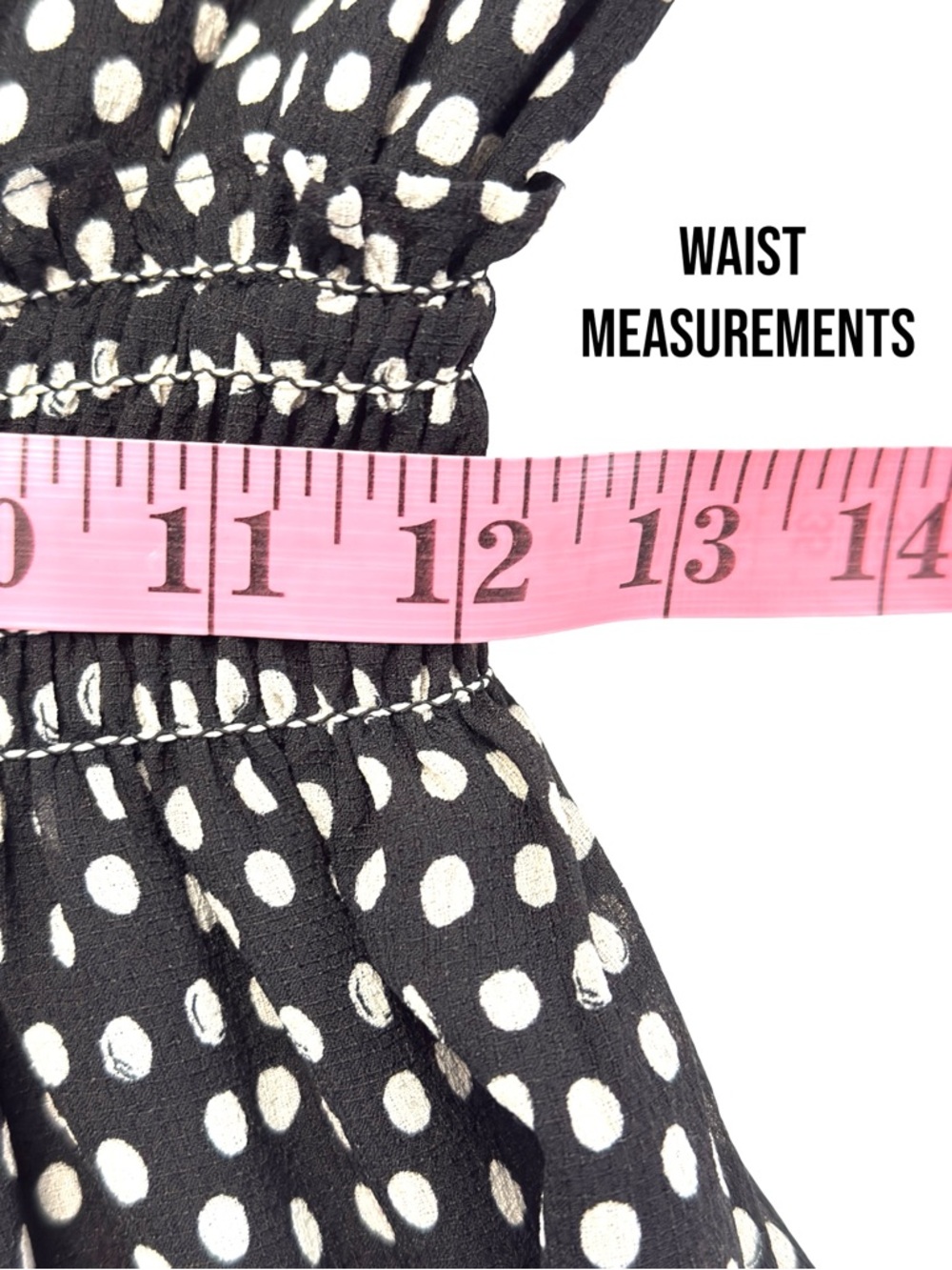 NWT Max Studio London Polka Dot Smocked Tiered Maxi Dress Size S - Picture 10 of 10